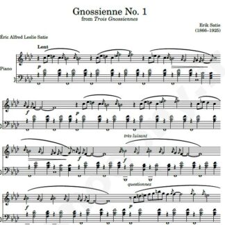 نت پیانو Gnossienne No 1