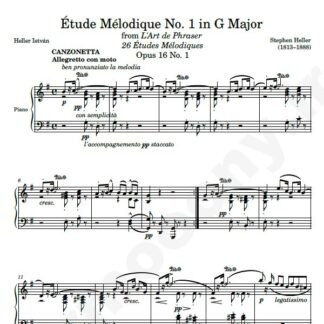 نت پیانو Op. 16 Etude No. 01