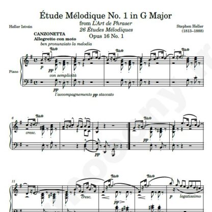 نت پیانو Op. 16 Etude No. 01