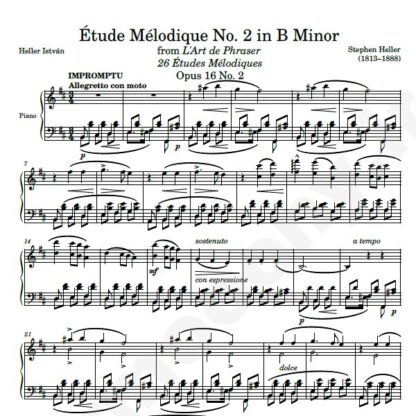 نت پیانو Op. 16 Etude No. 02
