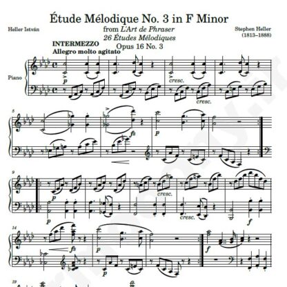 نت پیانو Op. 16 Etude No. 03