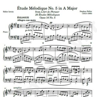 نت پیانو Op. 16 Etude No. 05