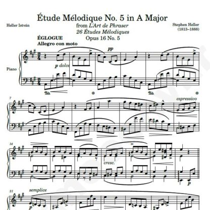نت پیانو Op. 16 Etude No. 05