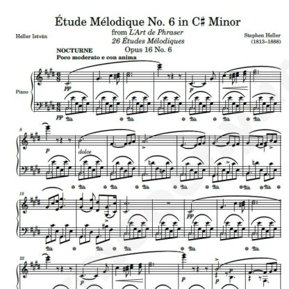 نت پیانو Op. 16 Etude No. 06
