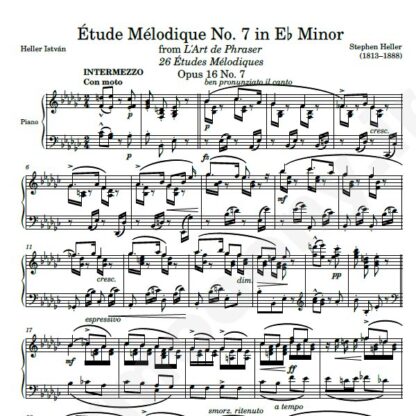 نت پیانو Op. 16 Etude No. 07