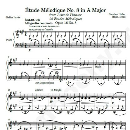 نت پیانو Op. 16 Etude No. 08