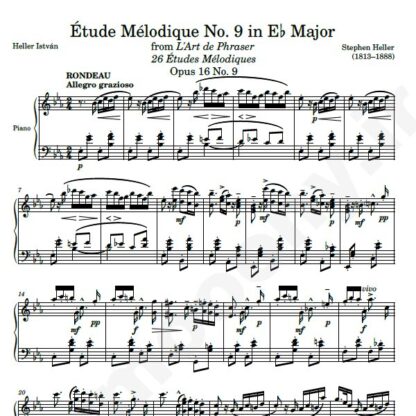 نت پیانو Op. 16 Etude No. 09