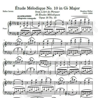 نت پیانو Op. 16 Etude No. 10