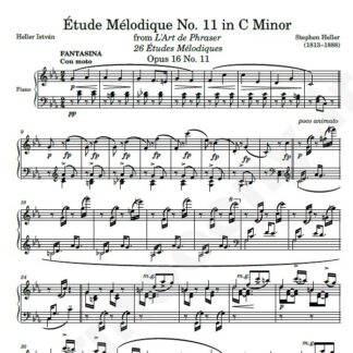 نت پیانو Op. 16 Etude No. 11