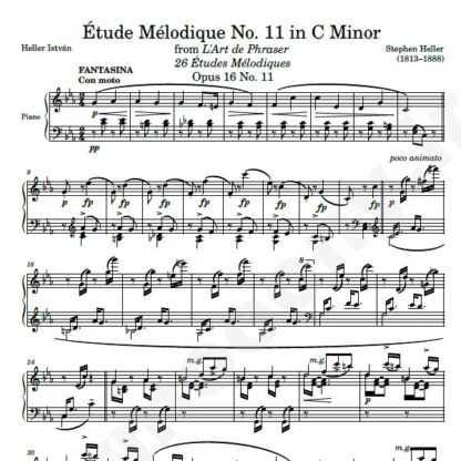 نت پیانو Op. 16 Etude No. 11