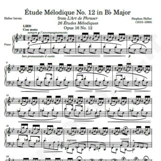 نت پیانو Op. 16 Etude No. 12