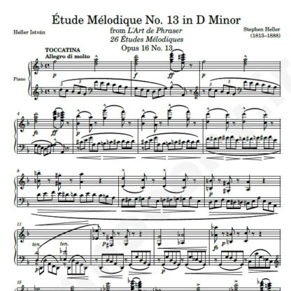 نت پیانو Op. 16 Etude No. 13
