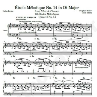 نت پیانو Op. 16 Etude No. 14