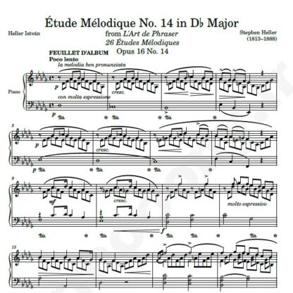 نت پیانو Op. 16 Etude No. 14