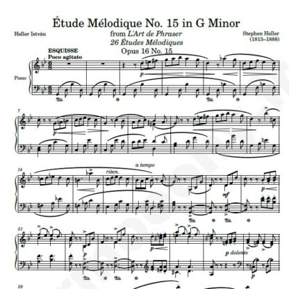 نت پیانو Op. 16 Etude No. 15