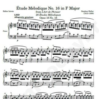 نت پیانو Op. 16 Etude No. 16