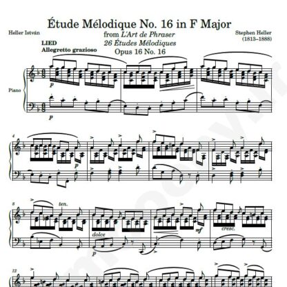 نت پیانو Op. 16 Etude No. 16
