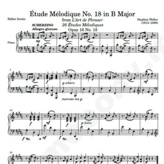 نت پیانو Op. 16 Etude No. 18