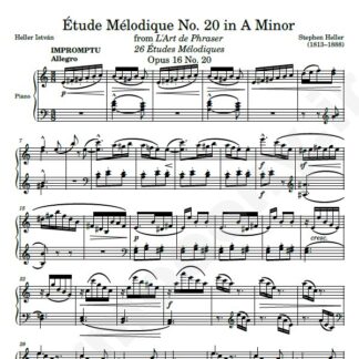 نت پیانو Op. 16 Etude No. 20