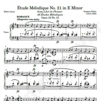 نت پیانو Op. 16 Etude No. 21