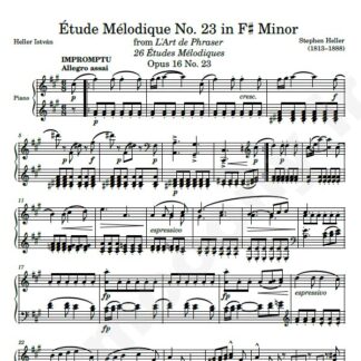 نت پیانو Op. 16 Etude No. 23