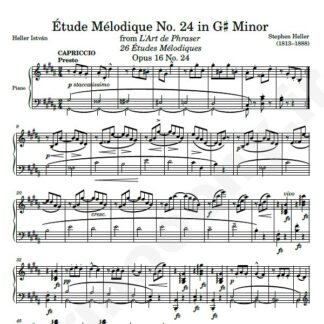 نت پیانو Op. 16 Etude No. 24