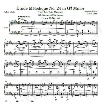 نت پیانو Op. 16 Etude No. 24