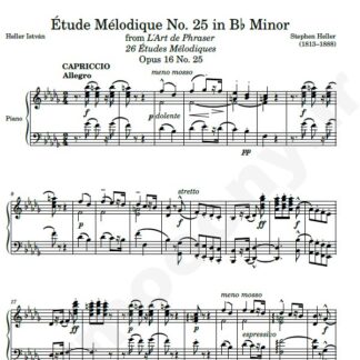 نت پیانو Op. 16 Etude No. 25