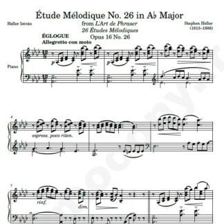 نت پیانو Op. 16 Etude No. 26