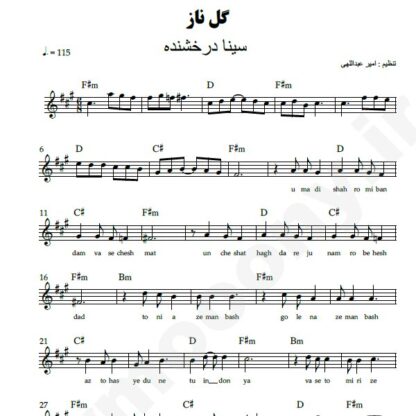 نت کیبورد گل ناز سینا درخشنده
