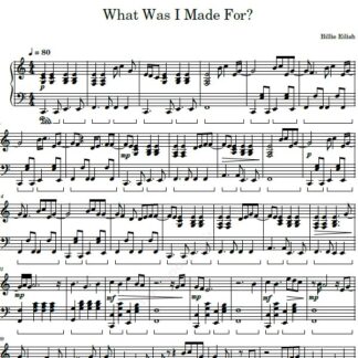 نت پیانو What Was I Made For