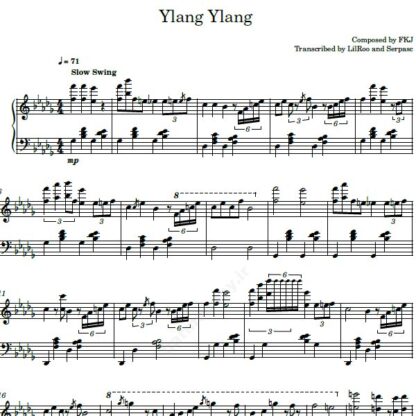 نت پیانو ylang ylang