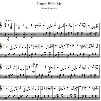 نت پیانو dance With Me