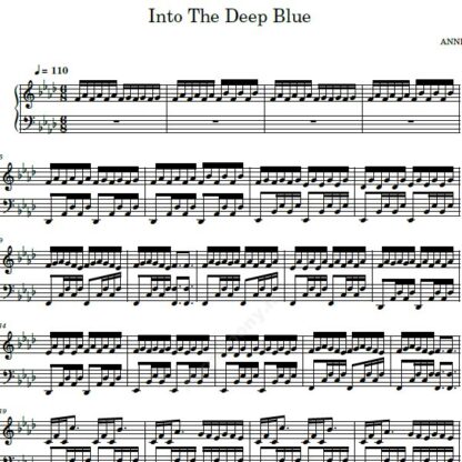 نت پیانو Into the Deep Blue