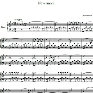 نت پیانو nevermore