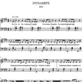 نت پیانو Dynamite