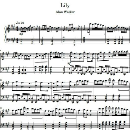 نت پیانو lily