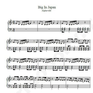 نت پیانو big in japan Alphaville