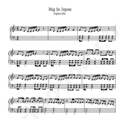 نت پیانو big in japan Alphaville