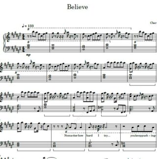 نت پیانو believe