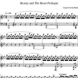 نت پیانو Beauty and The Beast Prologue