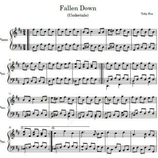 نت پیانو fallen down