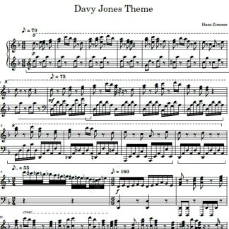 نت پیانو davy jones