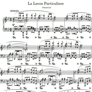 نت پیانو La Lecon particuliere francis lai