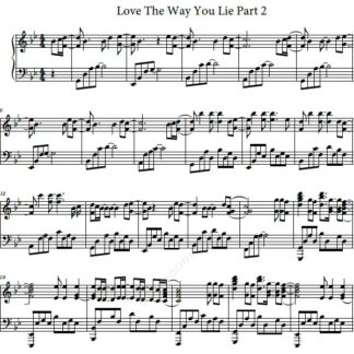 نت پیانو Love the way you lie
