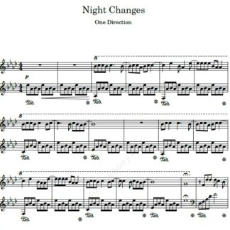نت پیانو night changes