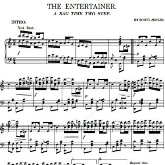 نت پیانو the entertainer