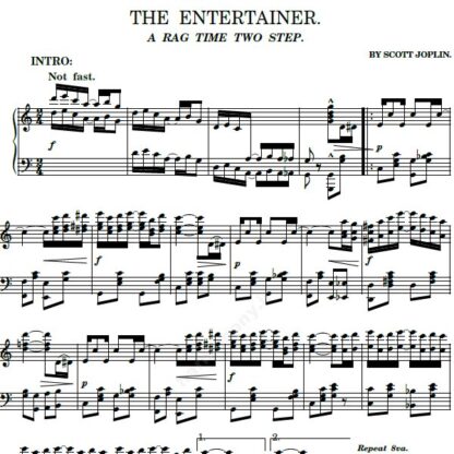 نت پیانو the entertainer