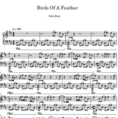 نت پیانو Birds Of A Feather