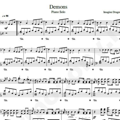 نت پیانو Demons Imagine Dragons